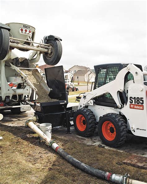 concrete pump skid steer|bobcat concrete pump attachment.